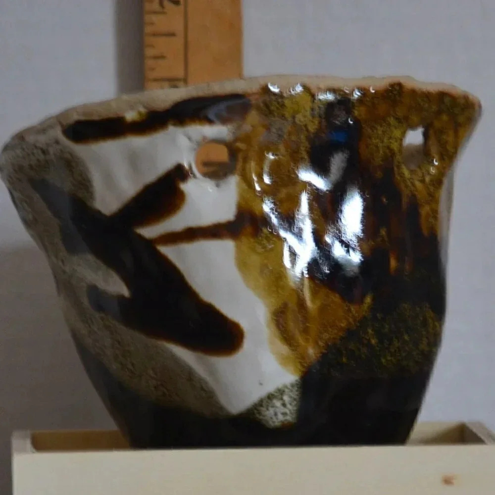 LAST CHANCE- Handcrafted Brutalist Pottery Hanging Pot